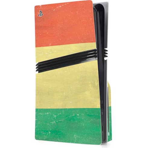 Bolivia Flag Distressed PS5 Pro Disk Console Skin